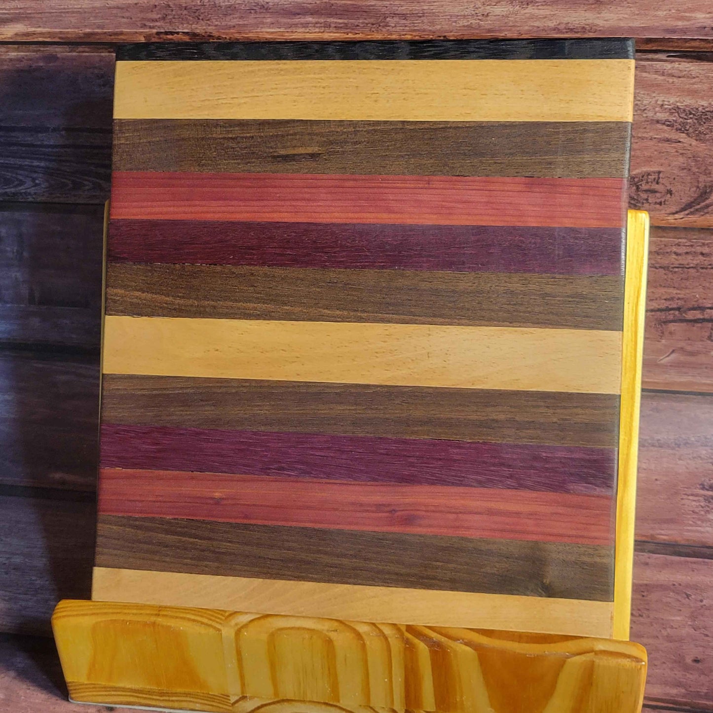 Fine Exotic Hardwood Cutting/Charcuterie/Serving Board 12"W x 12"H -Made in USA! - Invictus Supply Co.