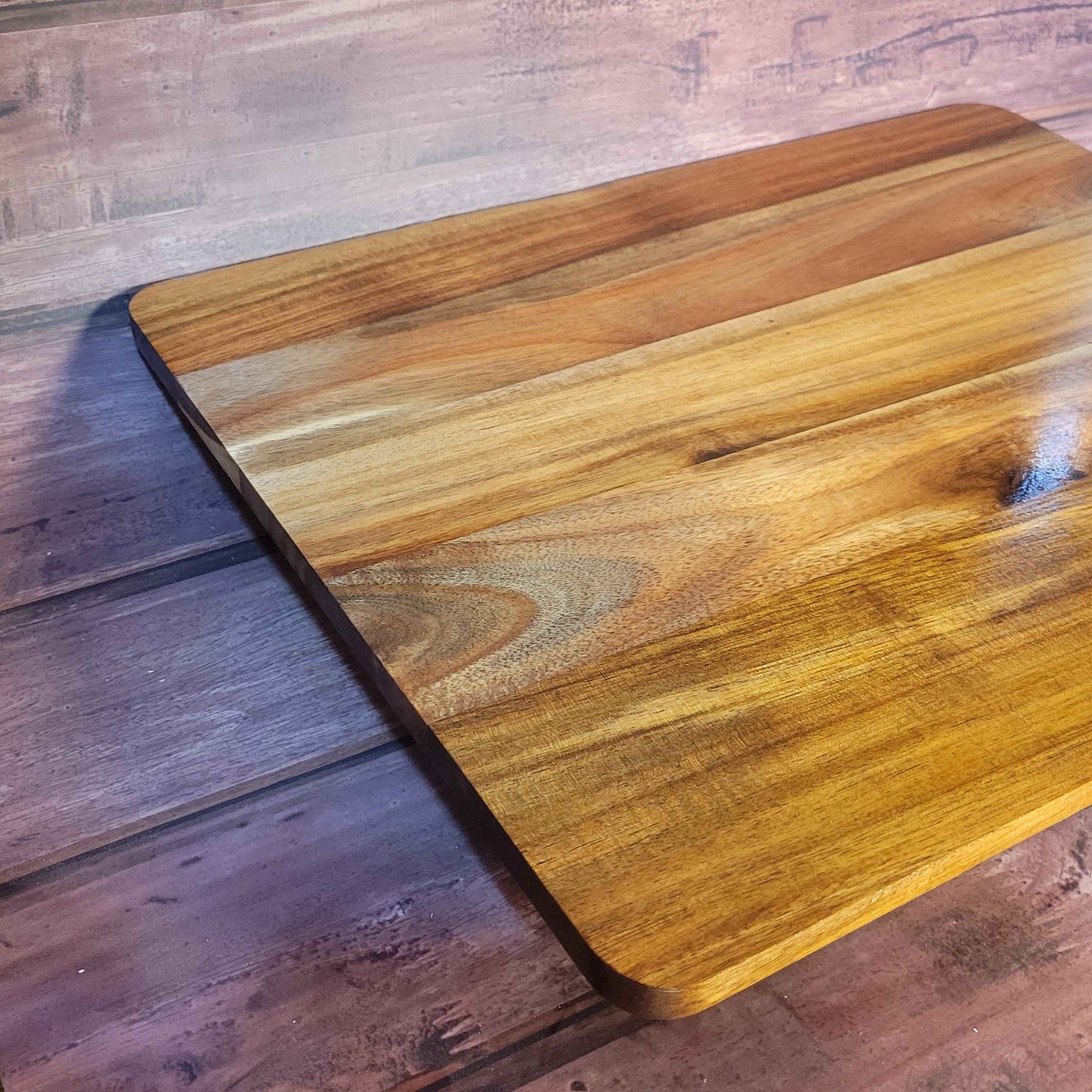 Fine Acacia Wood 18"w x 14"h Cutting/Serving/Charcuterie Board w/ Juice Grooves - Invictus Supply Co.
