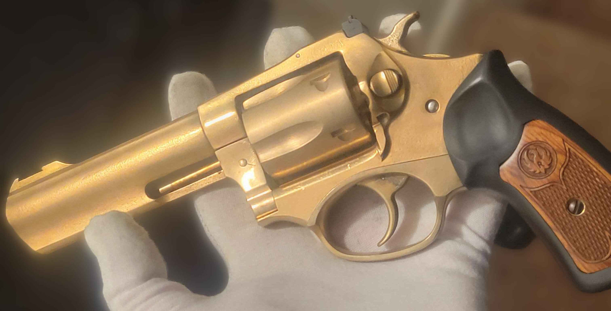 One-of-a-Kind 24K Gold-Plated Ruger SP101 .357 Magnum Revolver - Invictus Supply Co.