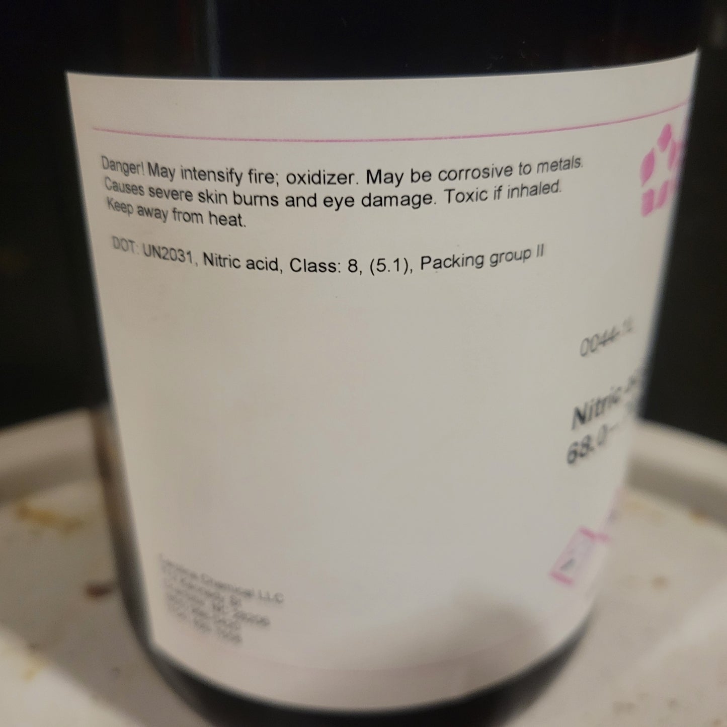950ml Nitric Acid (68-70%) - Invictus Supply Co.