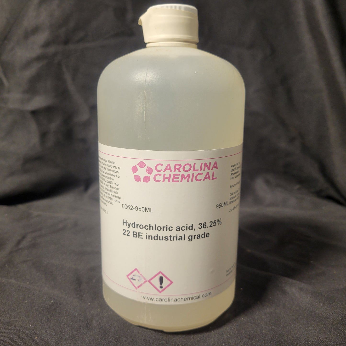 950ml Hydrochloric Acid Industrial Grade (36.25%) - Invictus Supply Co.