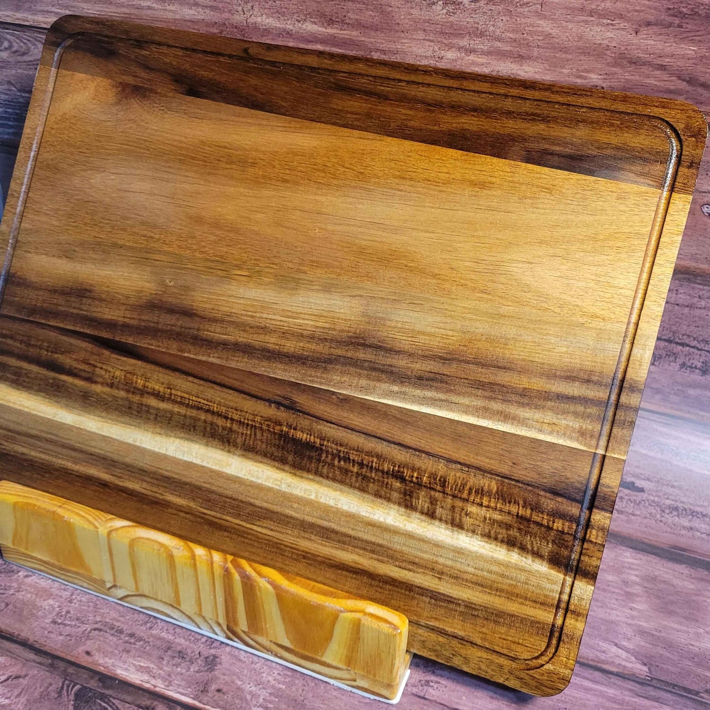 Ocean Acacia Wood Cutting Board/Charcuterie Board 18"x14" -Made in the USA! - Invictus Supply Co.