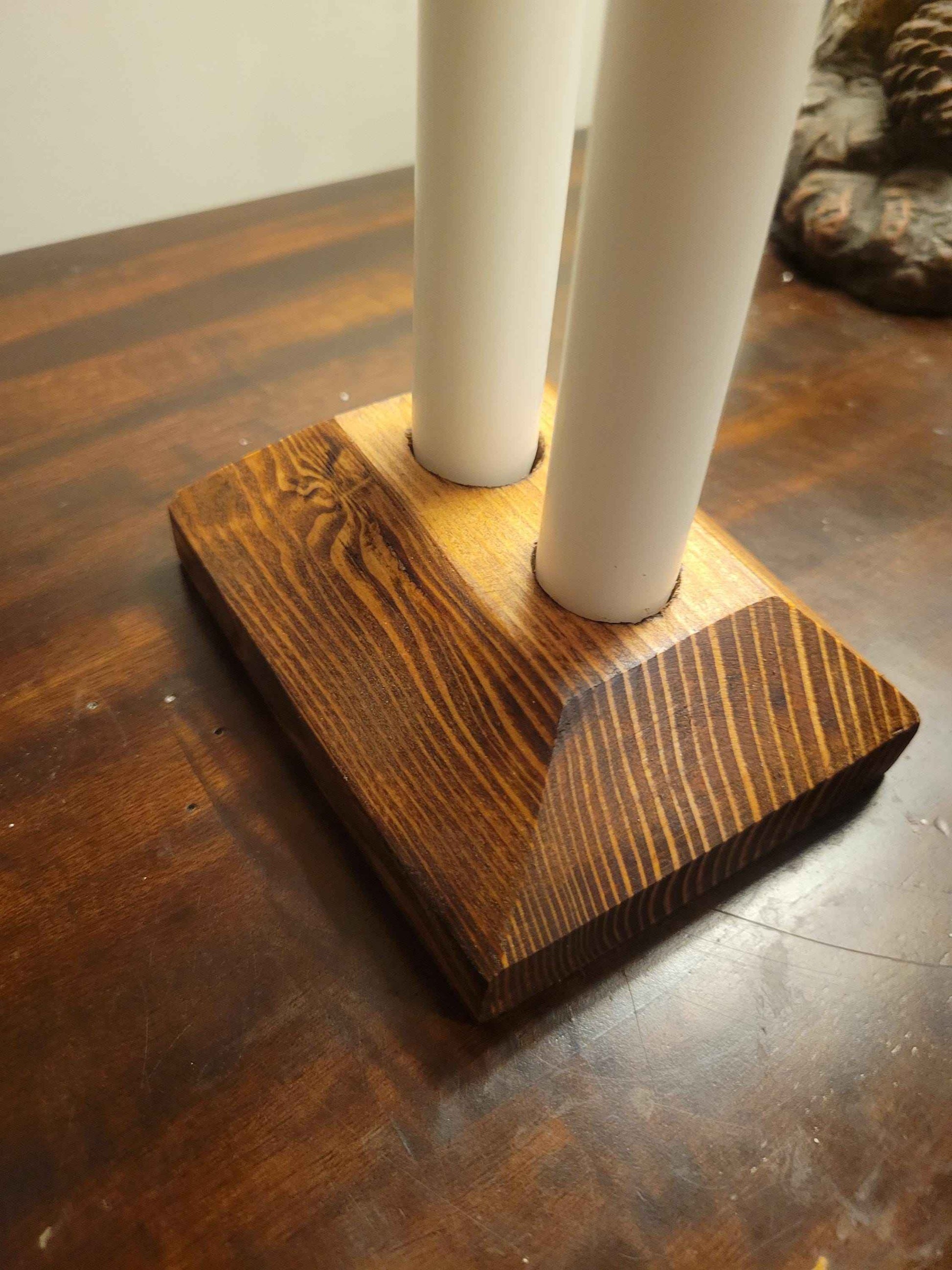 Rustic Wood Candle Holder - Invictus Supply Co.