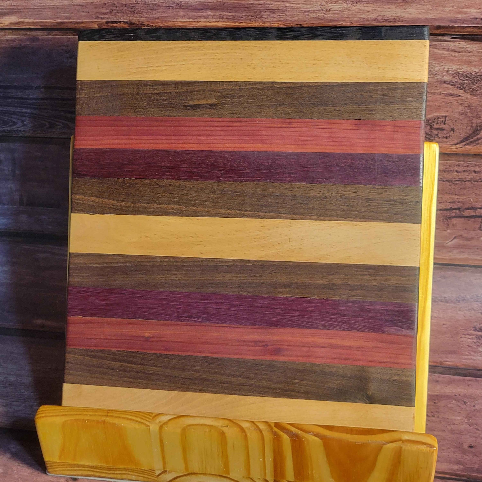 Fine Exotic Hardwood Cutting/Charcuterie/Serving Board 12"W x 12"H -Made in USA! - Invictus Supply Co.