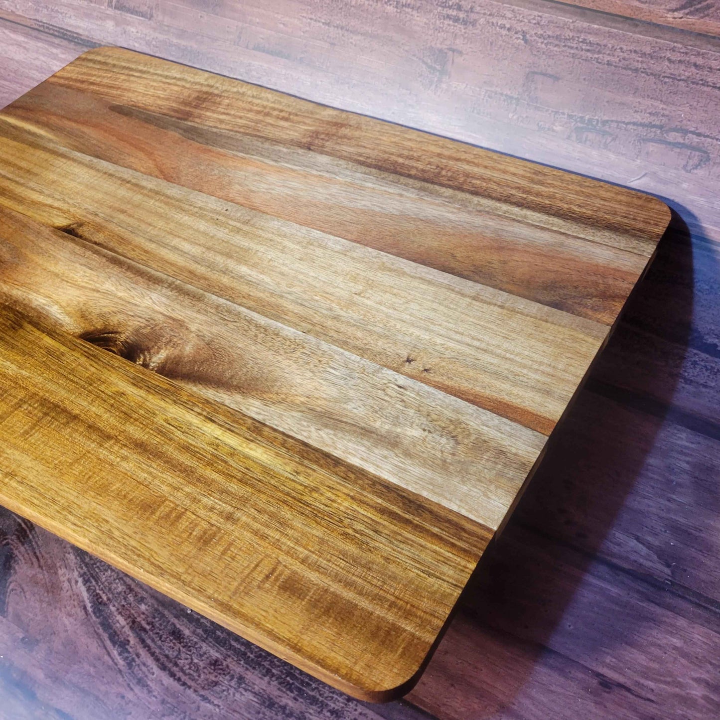 Fine Acacia Wood 18"w x 14"h Cutting/Serving/Charcuterie Board w/ Juice Grooves - Invictus Supply Co.