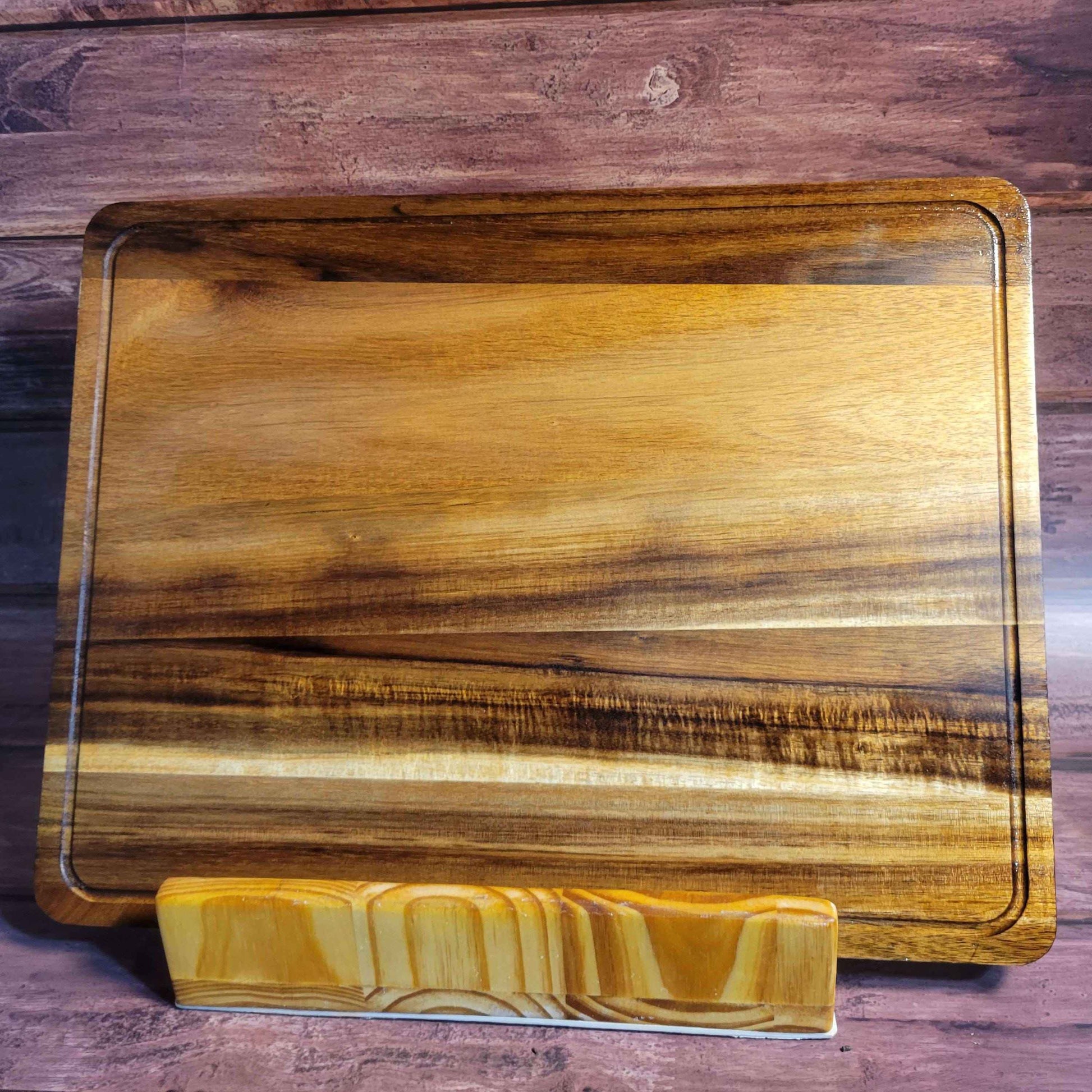 Ocean Acacia Wood Cutting Board/Charcuterie Board 18"x14" -Made in the USA! - Invictus Supply Co.