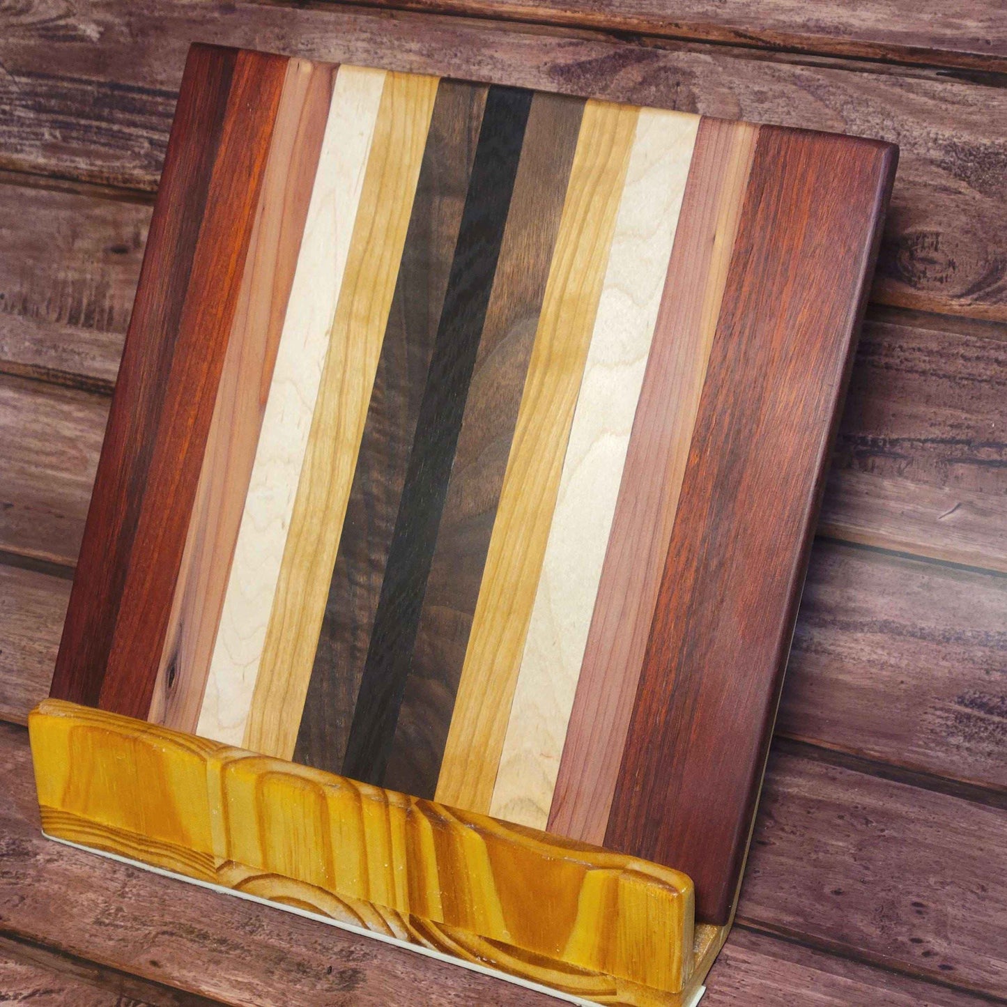 Fine Exotic Hardwood Cutting/Charcuterie/Serving Board 12"W x 12"H -Made in USA! - Invictus Supply Co.