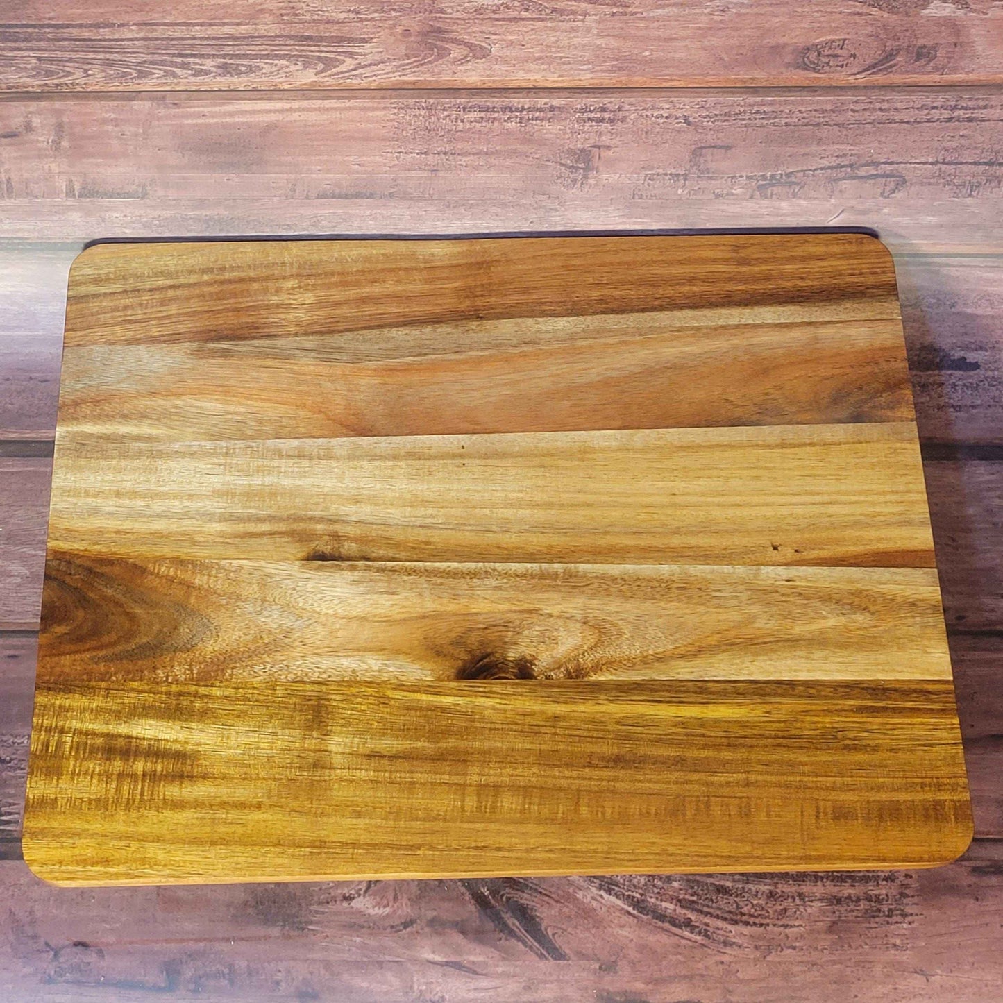 Fine Acacia Wood 18"w x 14"h Cutting/Serving/Charcuterie Board w/ Juice Grooves - Invictus Supply Co.