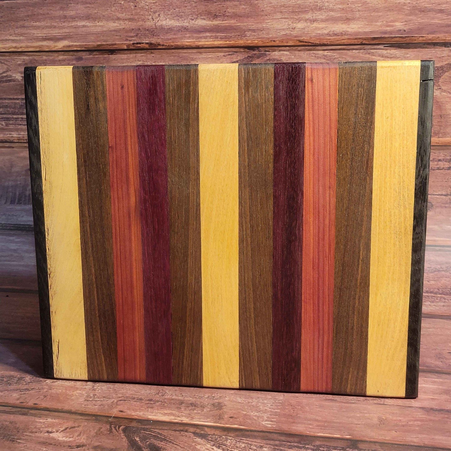 Fine Exotic Hardwood Cutting/Charcuterie/Serving Board 12"W x 12"H -Made in USA! - Invictus Supply Co.