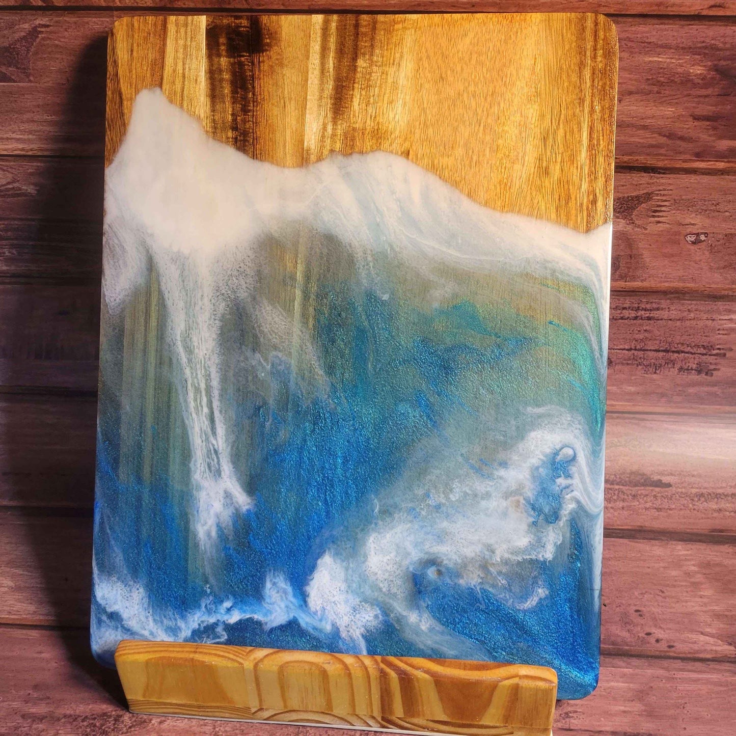 Ocean Acacia Wood Cutting Board/Charcuterie Board 18"x14" -Made in the USA! - Invictus Supply Co.