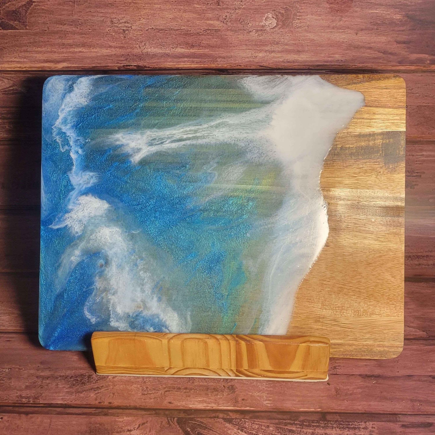 Ocean Acacia Wood Cutting Board/Charcuterie Board 18"x14" -Made in the USA! - Invictus Supply Co.