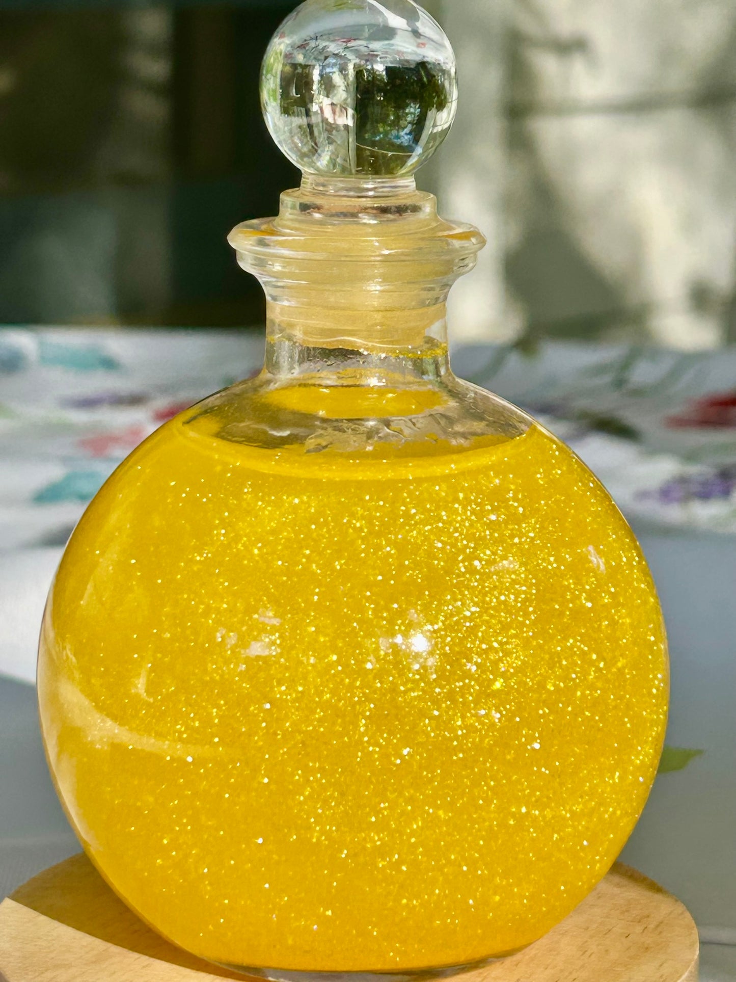 Golden Rain Snow Globe Light Up LED Display - Unique Gift!