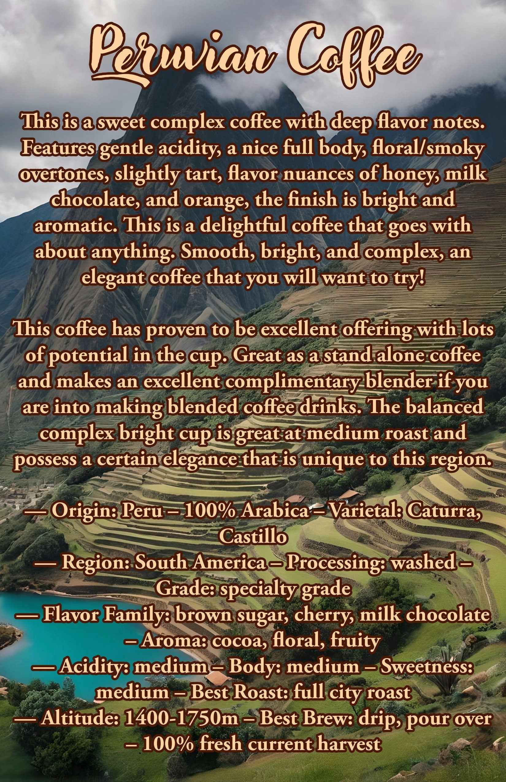 36 Oz Peruvian Coffee Bean Sampler | 100% Arabica Coffee Beans | - Invictus Supply Co.