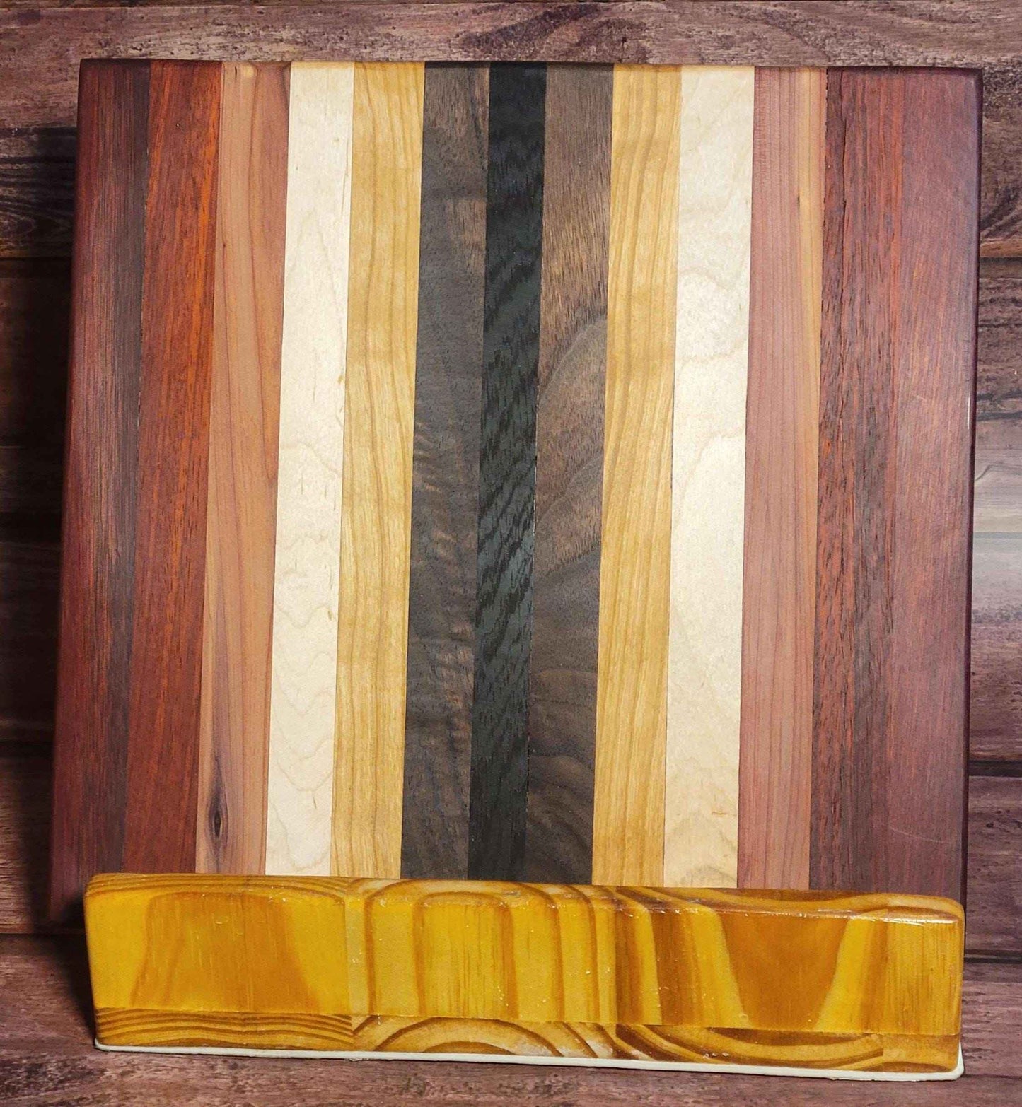 Fine Exotic Hardwood Cutting/Charcuterie/Serving Board 12"W x 12"H -Made in USA! - Invictus Supply Co.