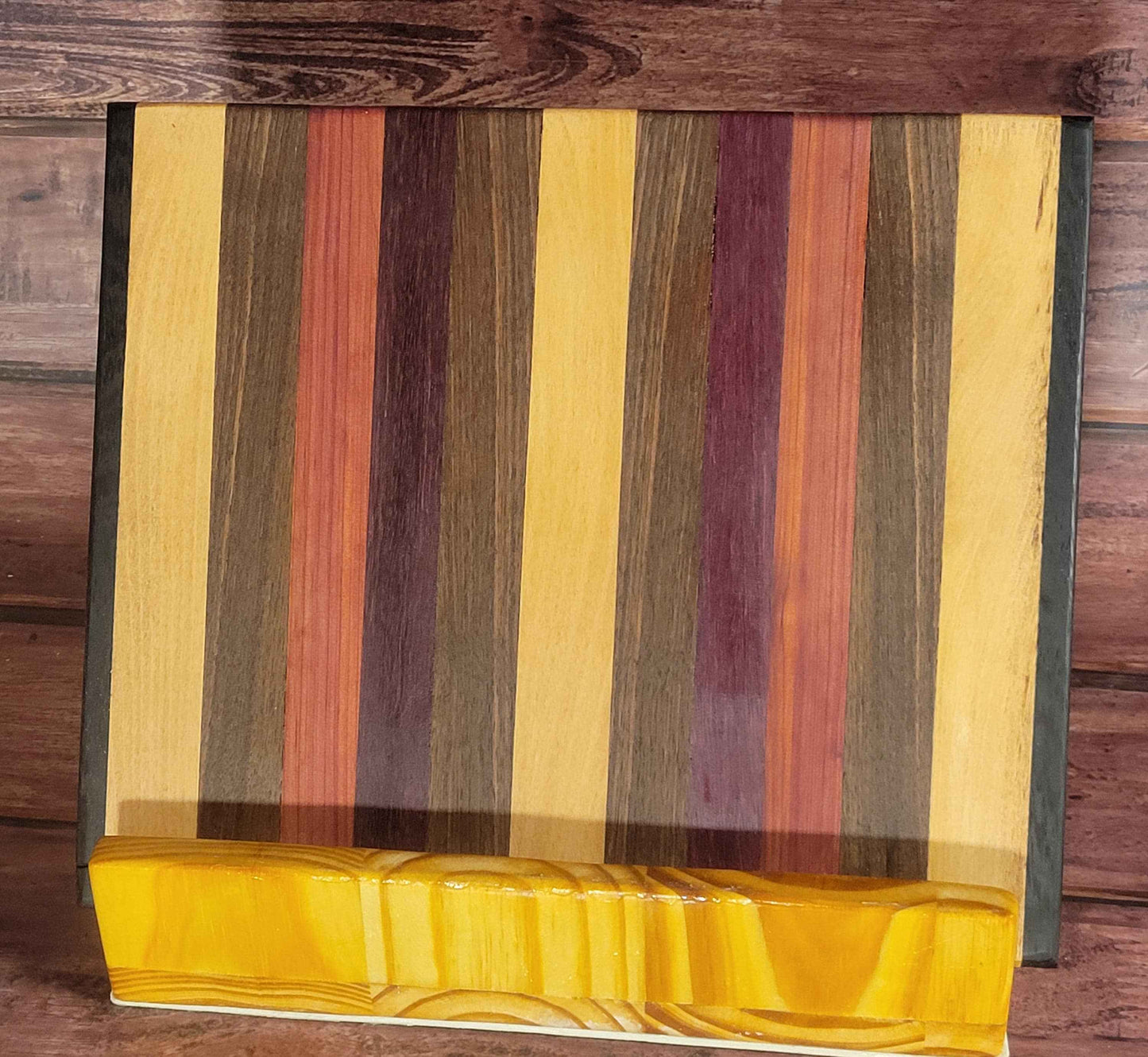 Fine Exotic Hardwood Cutting/Charcuterie/Serving Board 12"W x 12"H -Made in USA! - Invictus Supply Co.