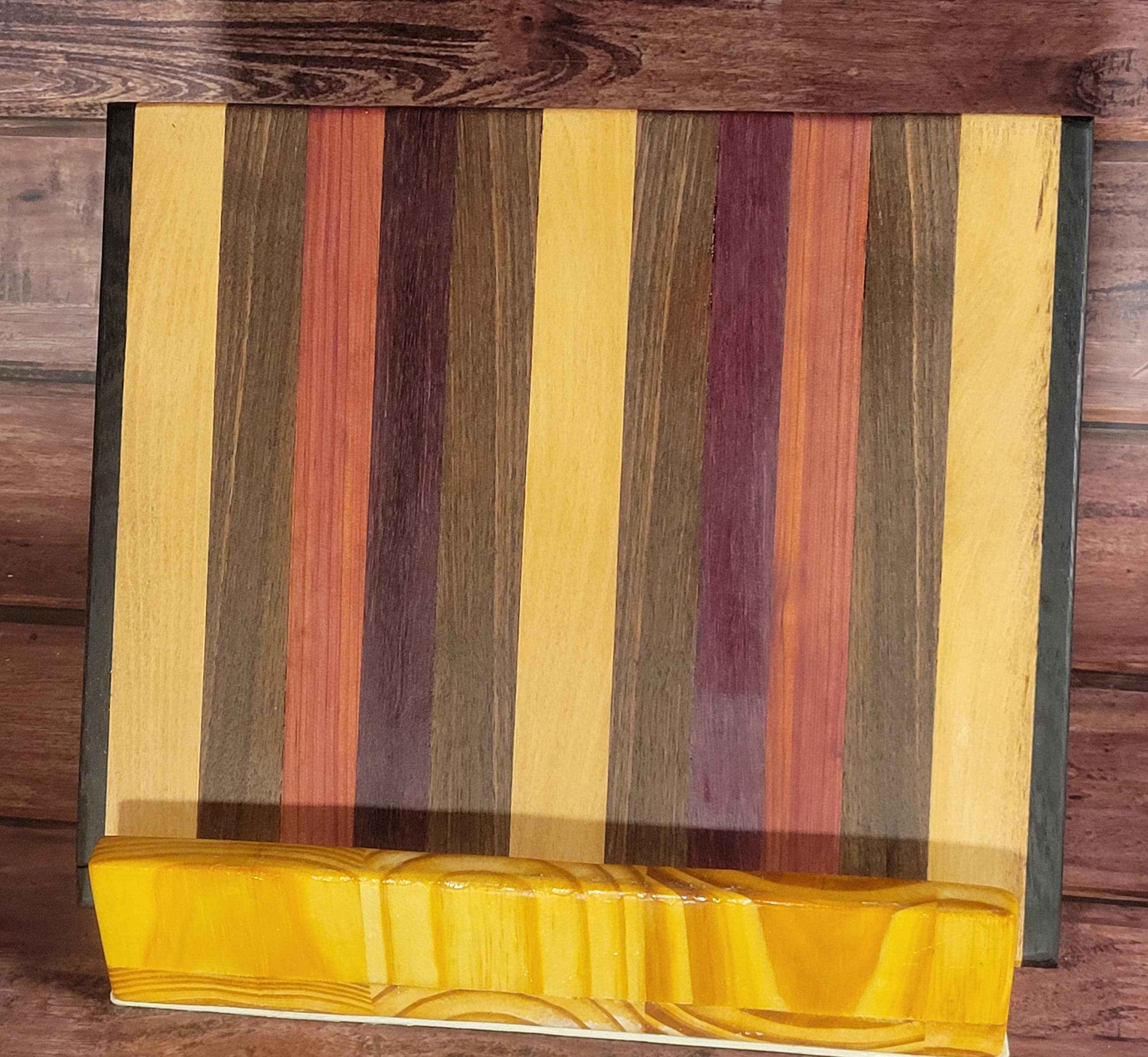 Fine Exotic Hardwood Cutting/Charcuterie/Serving Board 12"W x 12"H -Made in USA! - Invictus Supply Co.