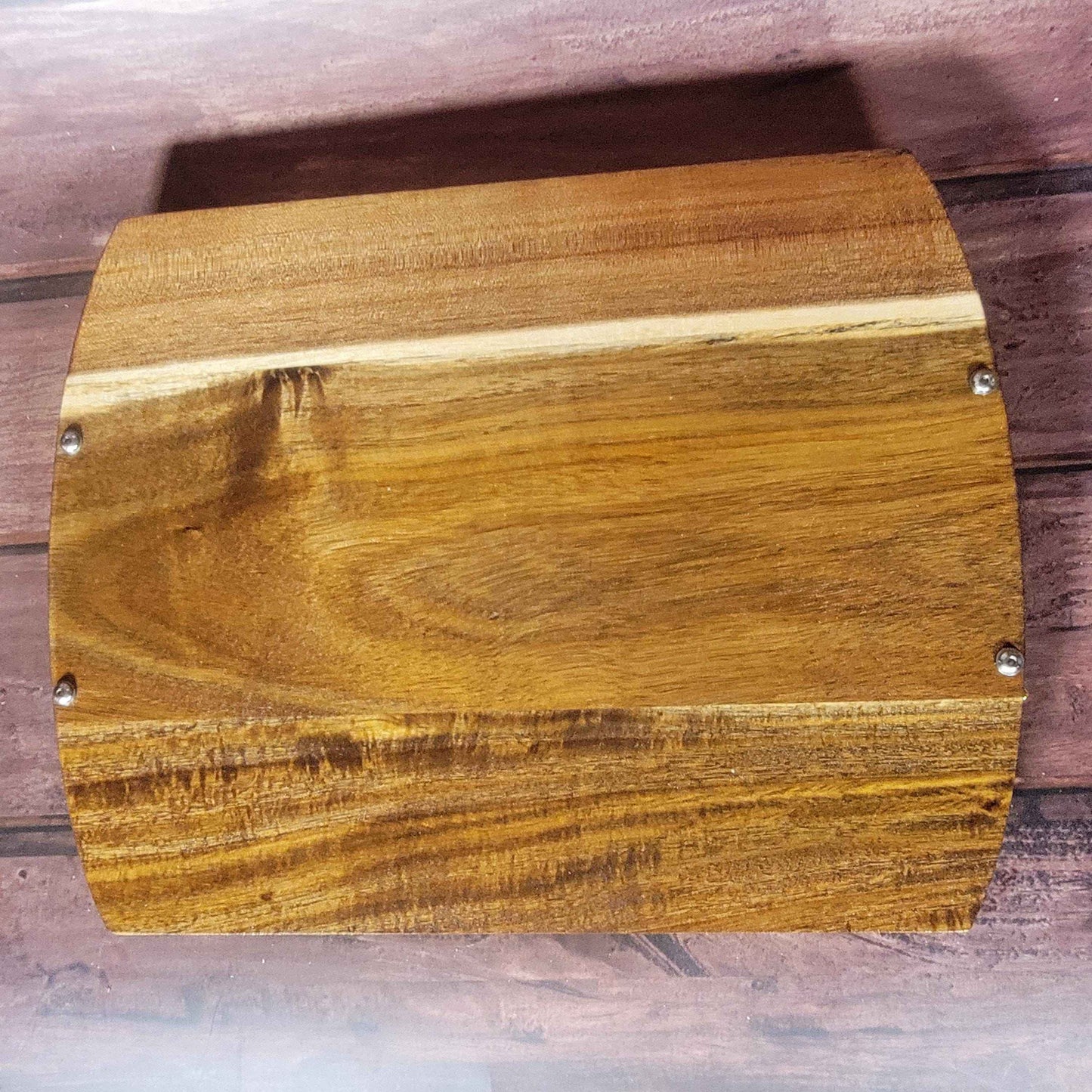 Fine Acacia Wood 14"w x 11"h Cutting/Charcuterie Board W/ Gold Branch Handles - Invictus Supply Co.