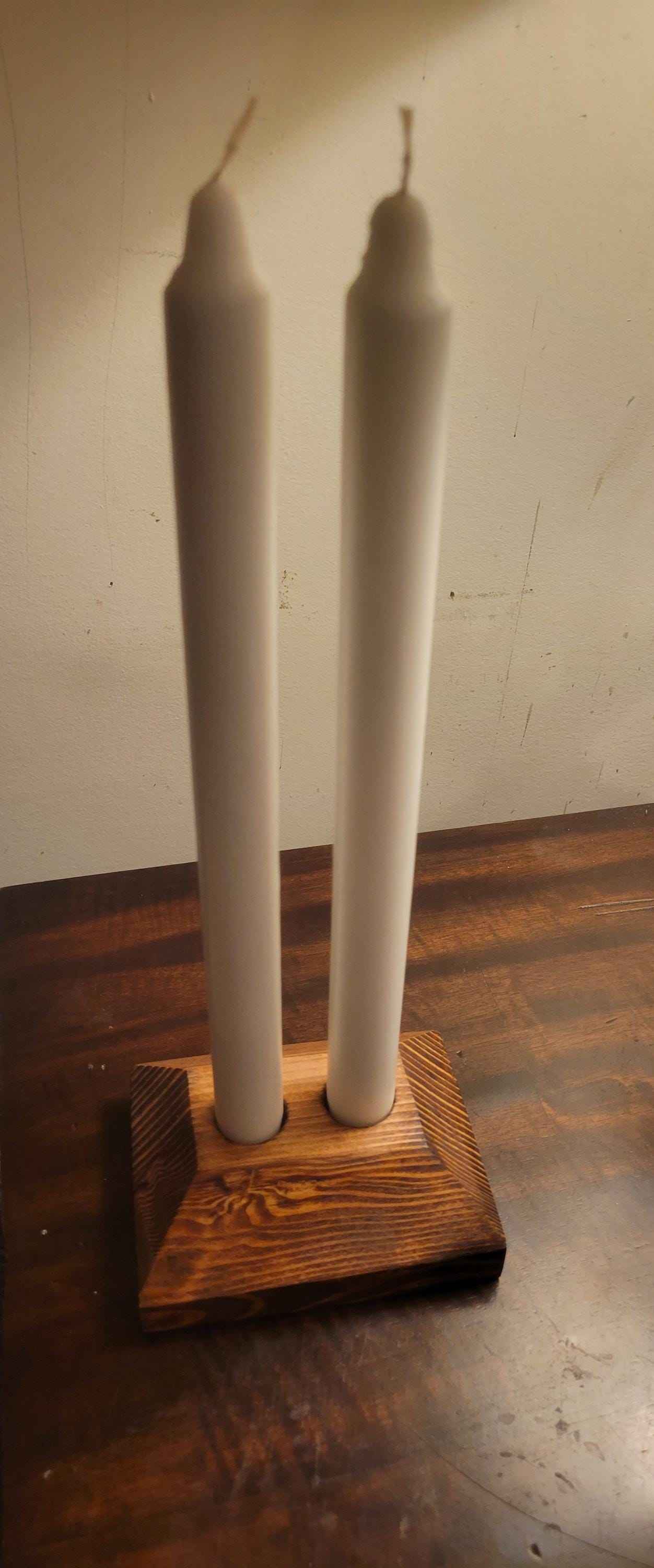 Rustic Wood Candle Holder - Invictus Supply Co.