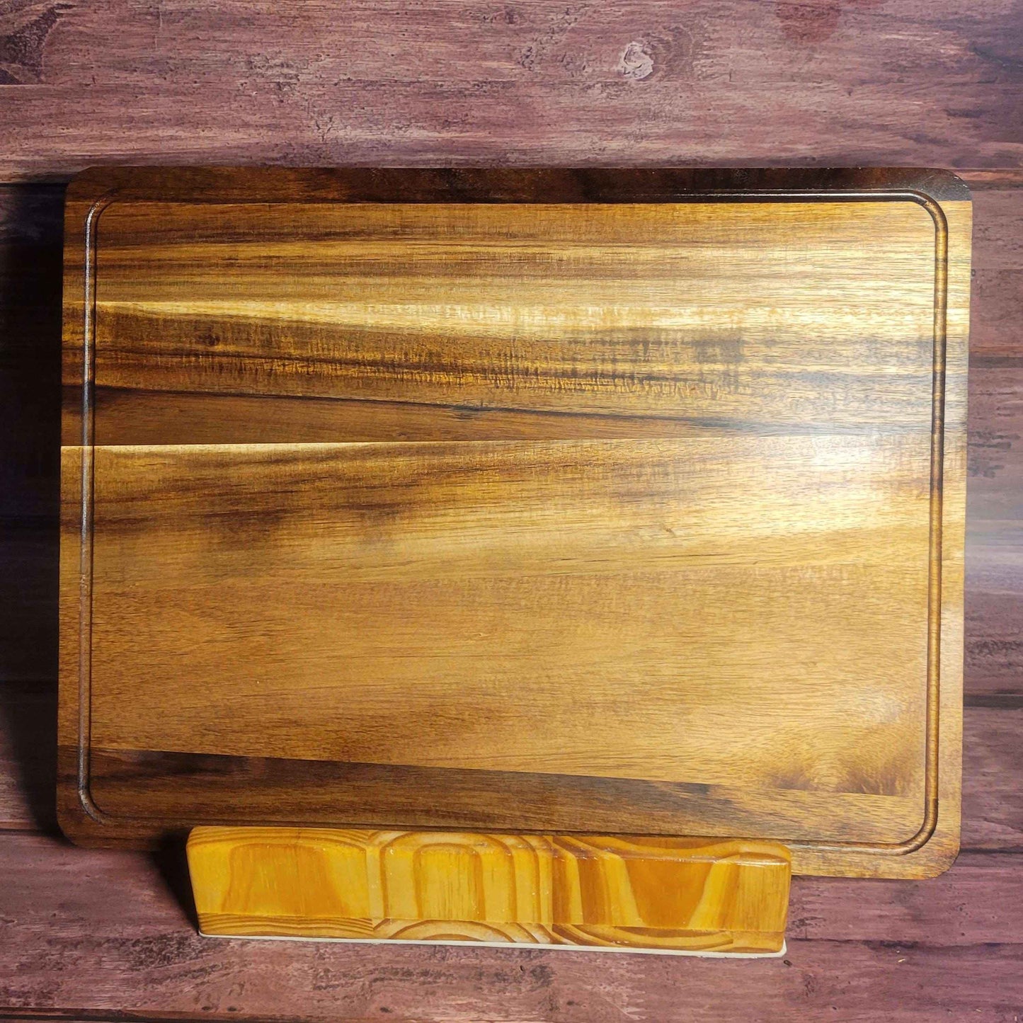 Ocean Acacia Wood Cutting Board/Charcuterie Board 18"x14" -Made in the USA! - Invictus Supply Co.