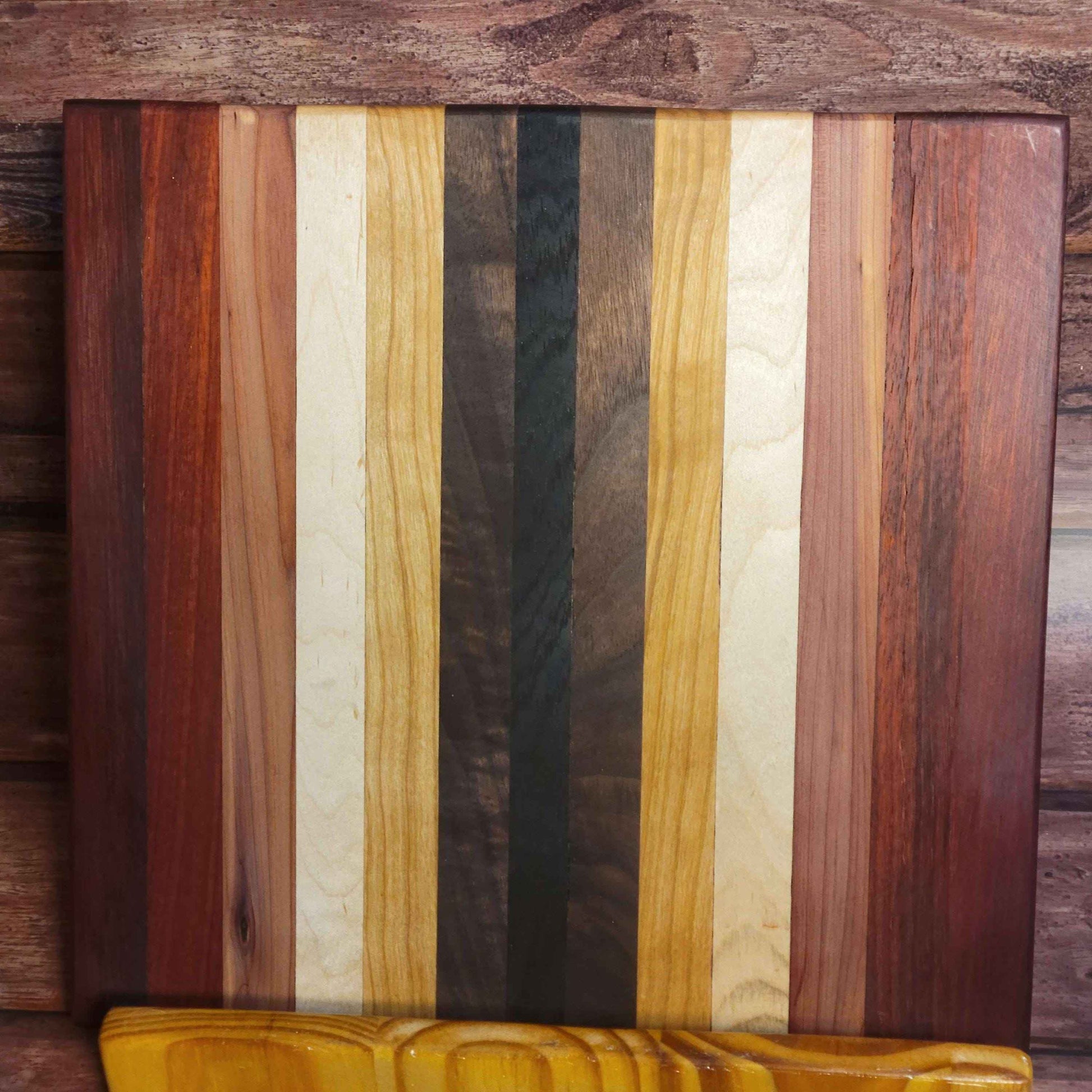 Fine Exotic Hardwood Cutting/Charcuterie/Serving Board 12"W x 12"H -Made in USA! - Invictus Supply Co.